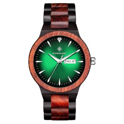 China 2020 new arrival high quality automatic trend date watch en wood man with watch en wood leather for sale