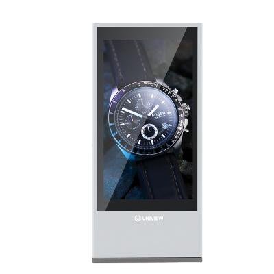 China 65 Inch Outdoor IP55/IP65 Touch Screen Advertising Kiosk Double Sided Floor Stand Full HD Outdoor Lcd Display Totem for sale