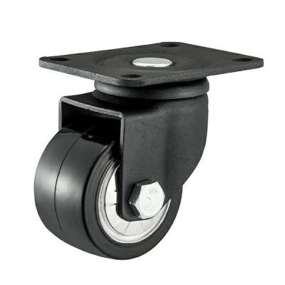 China 2/2.5/3 Inch Rigid Low Weight Heavy Duty 500KG Casters With Black Rubber Wheel for sale