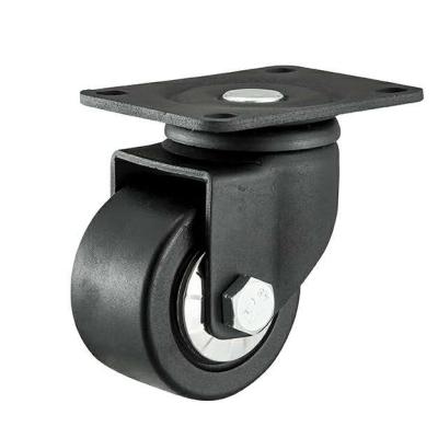 China 2/2.5/3 Inch Rigid Low Weight Heavy Duty 500KG Casters With Nylon Black Wheel for sale