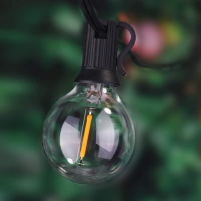 China Amercia Or Europe Factory Solar Holiday Lighting 25FT Outdoor String G40 Lights Led Bulb Christmas Led Decorations for sale