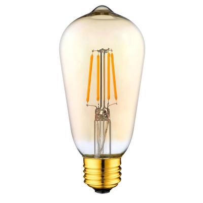 China Hotel 2 years warranty 5w led vintage edison filament bulb ST58 light bulb with clear cover promotion for sale