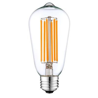 China High Quality Warm White Hotel ST64 6.5W Dimmable LED Long Filament Light Bulbs For Vintage Edison Lamp for sale