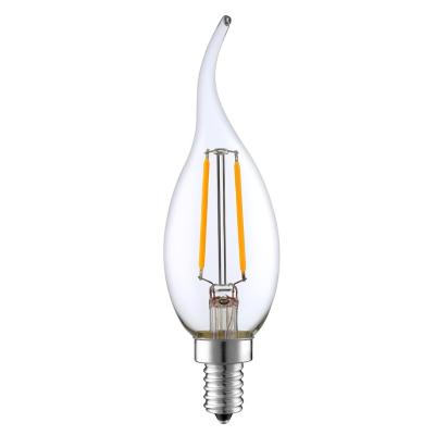 China Hotel Factory Price C35 Lamp Bulb 125lm Amber 3.5 Watts Led Filament Dimmable Led Candle Bulb For Bedroom Lamp for sale