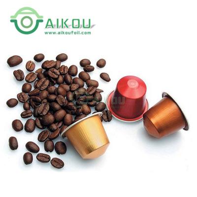 China Comparable with eco-friendly coffee pod factory price nespresso coffee machine eco-friendly peanut olive oil aluminum cup pearl powder cups coffee/tea capsule/vacuum lugs aluminum for sale