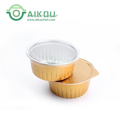 China Disposable Safe / Microwave Oven / Colorful / 600ml Volume Gold / Silver Color Food Safety Container Eco - Friendly Takeaway Pans For Microwave And Eco - Friendly Cold Storage environment for sale