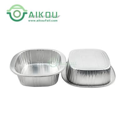 China Eco-Friendly/Recyclable/Food-Grade/Oven/Microwave Used 650ml /22oz Fast Food Food Grade Container Disposable Aluminum Foil Container Takeout Tray Wholesale lunch for sale