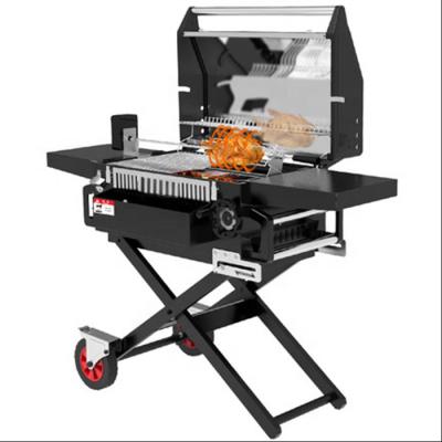 China Easily Assembled Portable Charcoal Grill with Cart, Black BBQ Grill for Outdoor Cooking, Picnic, Patio, Backyard for sale