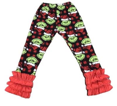 China Wholesale Longs Ruffle Pants Girls Sale Hoe Boutique Christmas Plaid Baby Pants Longs Boutique Pants for sale