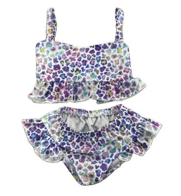 China Wholesale Boutique Summer Leopard Print Girls Bikini Swimsuit Babies Swimsuit for sale