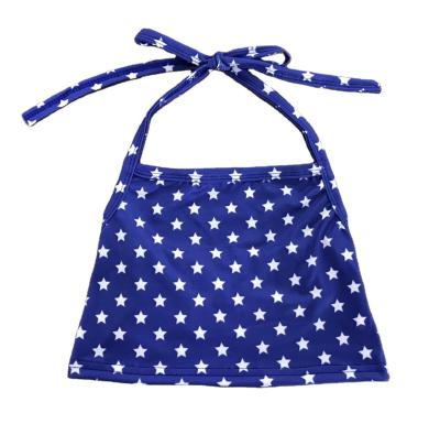 China New summer boutique RTS baby clothing polka dots print halter hot upper neck belted vest girls boutique clothing wholesale customized for sale