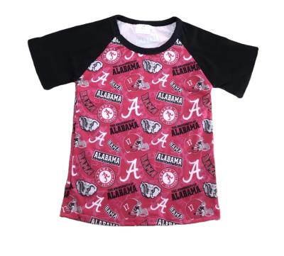 China RTS children's T-shirt casual shop sells words printing wholesale promotion hot sale children top for sale