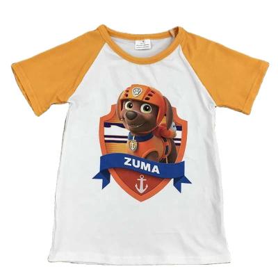 China Casual RTS Children T-shirt Shop Wholesale Dogs Print Cute Hot Sales Promotion Kids Tops for sale