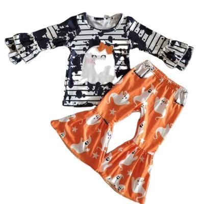 China Wholesales Baby Ghost Fashion Comfortable Hot Casual Cute Newborn Print Long Sleeve Halloween Girl Outfits for sale