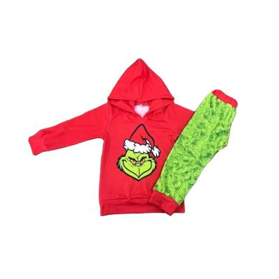 China Boutique Drop Kids Outfits Wholesale Christmas Long Sleeves Long Pants Kids Hoodie Kids Outfit Outfit Hoodie Set for sale