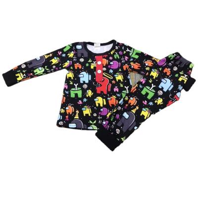 China Boutique RTS Boys Pajamas Fashion Design Among Us Print Long Sleeve Pajamas Set For Wholesale Boutique Kids Clothing for sale