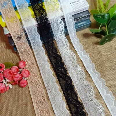 China Best Selling Viable Elastic Lace Apparel Decoration 2cm Wide Elastic Sewing Lace S2314 for sale