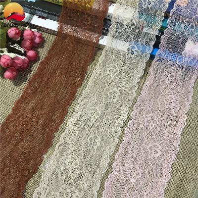 China 8.5cm durable s1556-1 colored lace trimmings are used to stitch dresses with lace for sale