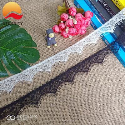 China 3.7cm Eyelash Flower Design Inelastic Viable Lace For Dress X1017-1 for sale