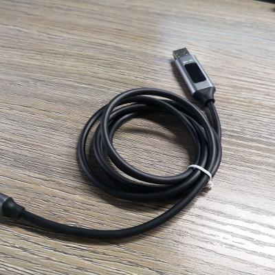 China MP3/MP4 Micro Type Fast Charging USB C Cable Player 3A LED Voltage Charging Cable And Display Data Sync Current Mobile Phone for sale