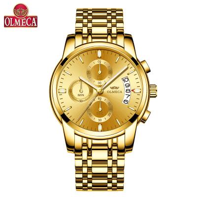 China Automatic Date Men Watch Luxury Quartz Gold Wrist Watch For Men Chronograph Ralogio Masculino Watches In Stock for sale