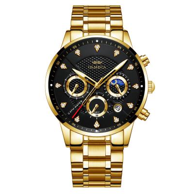 China Luxury Auto Date Watch Man Watches Luminous Quartz Wristwatch Hands With Chronograph Calendar Wrist Watch for sale