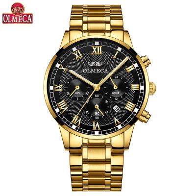 China Luxury Ralogio Masculino Men's Wrist Watch Men's Wrist Watch Gold Auto Date OEM Watches Custom Watch Chinese Watches for sale