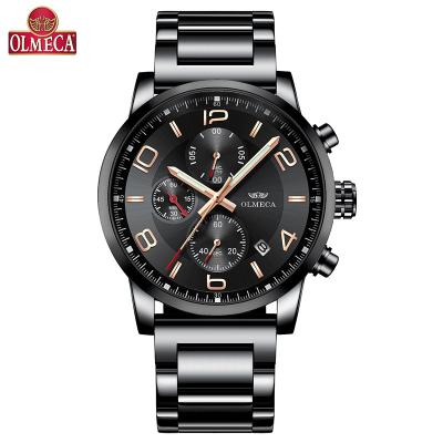 China Automatic Date Quality Chinese Men's Watches In Wristwatches Stainless Steel Quartz Wrist Watch Chronograph Ralogio Masculino Watches for sale