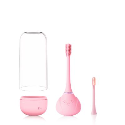 China 2024 New Arrival Baby Toothbrush Silicone Electric Toothbrush For Kids With Smart Timer Te koop