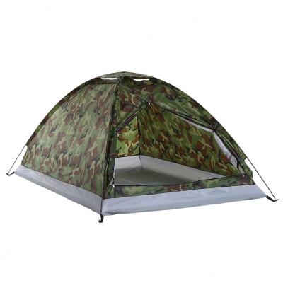 China Camouflage Game/Field Camping Tent For 2 Person Camouflage Single Layer Outdoor Portable Handbag For Hiking, Lightweight Travel Backpacking for sale