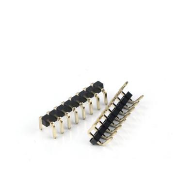 China PCB Custom 2.54mm Pitch 16 Pins Pin Header In U Shape Double Row Right Angle Type Gold Plated With PA6T Material for sale