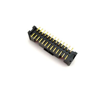 China PCB IDC Socket Box Header Electrical Socket 2.54 Mm 26 Pin Right Angle Male Shrouded for sale