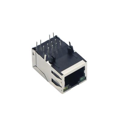 China Custom Modular PCB Jack Horizontal With LED Panel 8P8C SMT RJ45 RJ45 Female Connector for sale