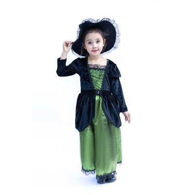 China Breathable China Factory Customized Halloween Spider Witch Green Fancy Princess Party Dress Costume for sale