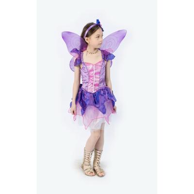 China Breathable Kids Girls Dress Princess Party Carnival Butterfly Fairy Costume With Wings for sale