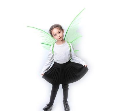 China Light Up Green Iridescent Glitter Printing Cheap Kids To Light Up Fairy Wing With Glitter for sale