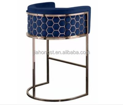 China Bling Gold Bling Gold Stainless Steel Fabric Contemporary Bar Chair Barstool for sale