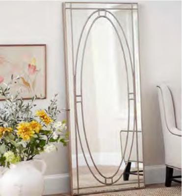 China Visonnaire Hallway Gold Foyer Mirror Floor Mirror Contemporary Glossy Dressing Mirror Decorative Wall Mirror for sale