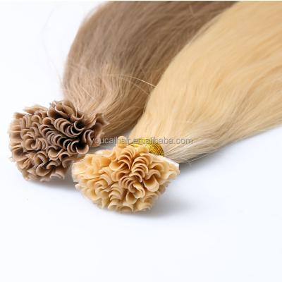 China European and American style hot direct keratin u tips human hair extensions women u tip hair extensions for sale