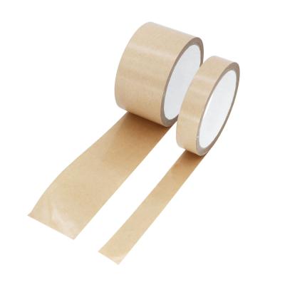 China Custom Customized Paper Tape Waterproof Biodegradable Paper Reinforced Kraft Paper 74mm Artwork White Paper Tape for sale