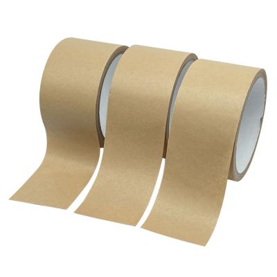 China Cardboard Sealer Logo Printed Biodegradable Custom Self Eco Friendly White Kraft Paper Tape With Logo for sale