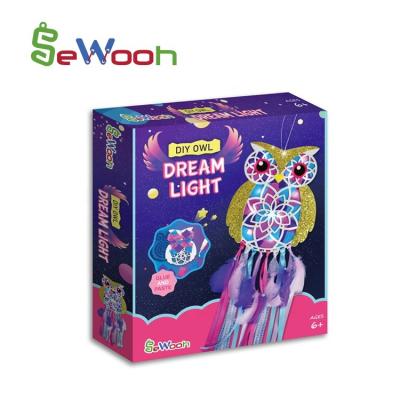 China Europe Kids DIY Steam Craft Kit Night Light Lamp Owl Dream Catcher for sale