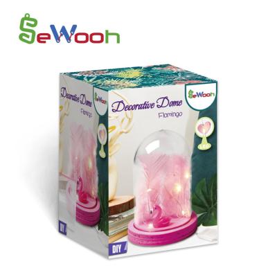 China Europe DIY Dome Toy Night Light Flamingo Decorative Craft Kit For Kids for sale