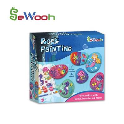 China Kids DIY Rock Craft Toy Tatoo Rock Painting Creative Educational Kit For Kids for sale