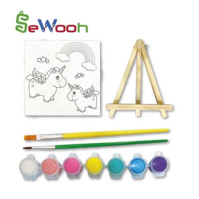 China 2021 Classic DIY Kids Art Painting Your Own Canvas Unicorn Painting Set for sale