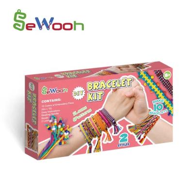 China DIY Polyester Craft Toy Jewelry Beads Braided Bracelet Kit For Children And Adults for sale