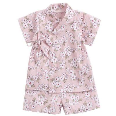 China Amazon Antibacterial Bestselling Newborn Baby Clothes Sets Cotton Baby Kimono Shorts Pants T-shirt Floral Baby Boy Girls Clothing Sets for sale