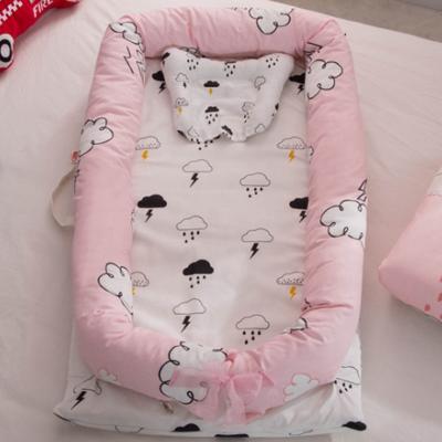 China Breathable Cot Cot Co-sleeping Sofa Multifunctional Breathable Baby Crib Portable Hutch Cotton Baby Crib Folding Newborn Bed for sale