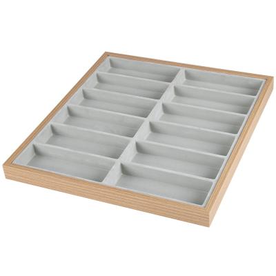 China Recycled Materials Custom 12 Lots Wooden Eyewear Organizer for sale