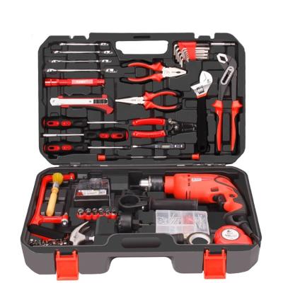 China Hot Sale 128pcs Hand Power Electric Tool Set With Electric Drilling 53X36.5X13 cm for sale